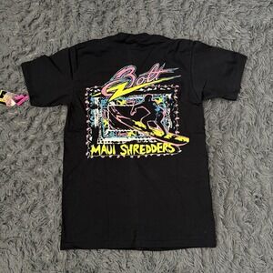 Vintage 80s Lightning Bolt Maui Shredders Fluorescent Shirt Men's Size Large